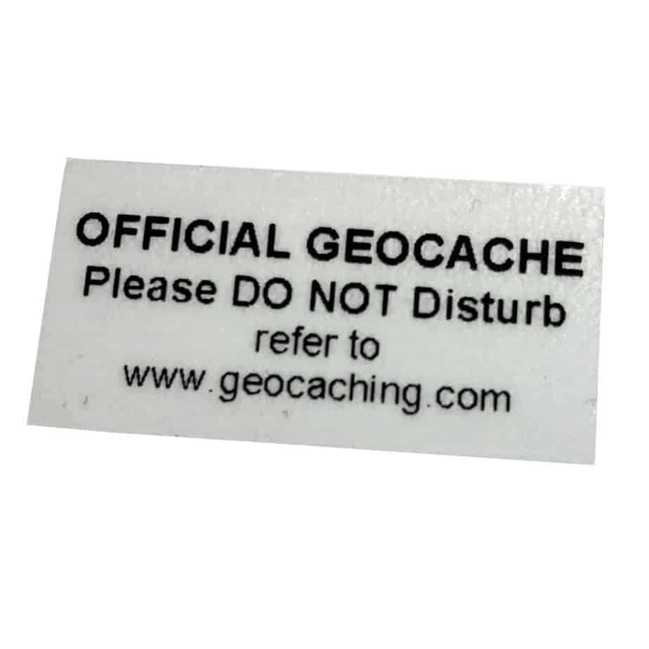 Clear Bison Geocache Label Sticker for Geocaching Weather Proof