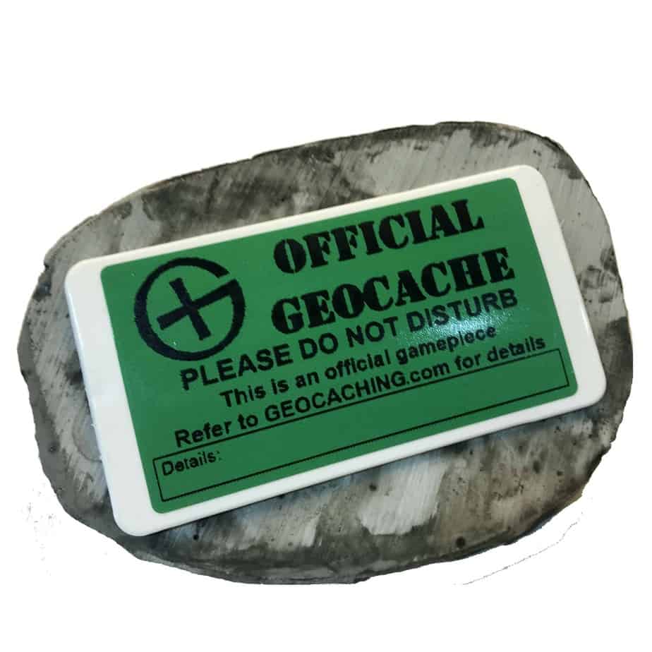 Geocache Geocaching Rock Container NEW DESIGN with Waterproof Log Ready