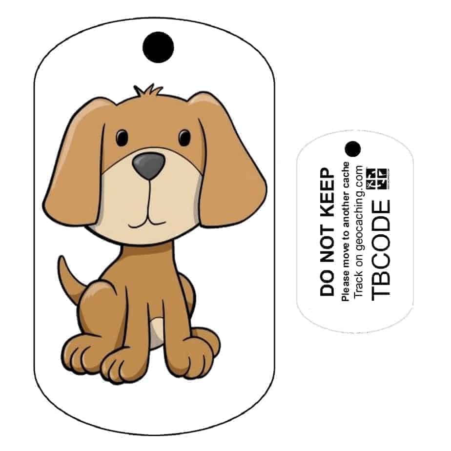 Travel Bug Cute Puppy For Geocaching Unactivated Trackable Tag 