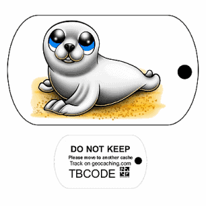 Seal Pup (Travel Bug) For Geocaching - Trackable Tag Travel Track