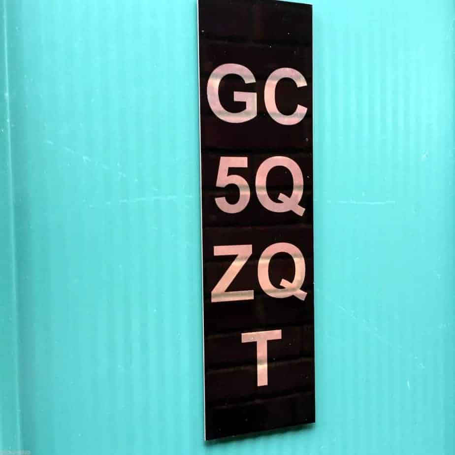Large 18cm TALL GC Code Magnetic Sign Geocache with YOUR GC Code printed on 