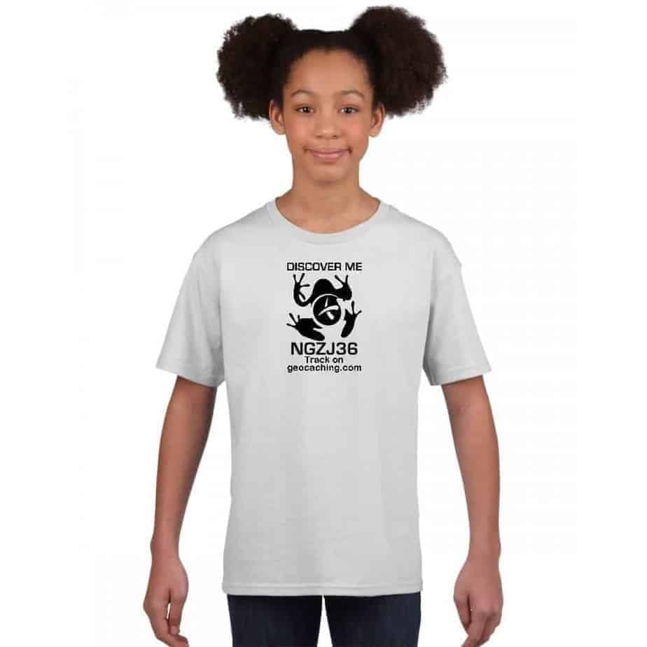 Discover Me Tee like Travel Bug Geocache T Shirt Geocaching Trackable BLACK 