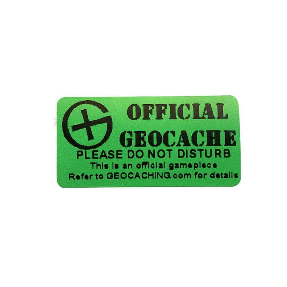 Weather Proof Vinyl Geocache Label Sticker for Geocache Geocaching 