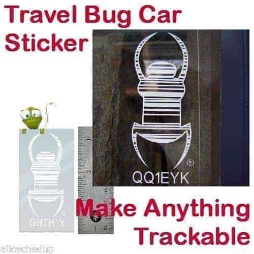 Moderne trackbarer Geocaching Auto Stickers Travelbug Car Sticker Auto contorno 