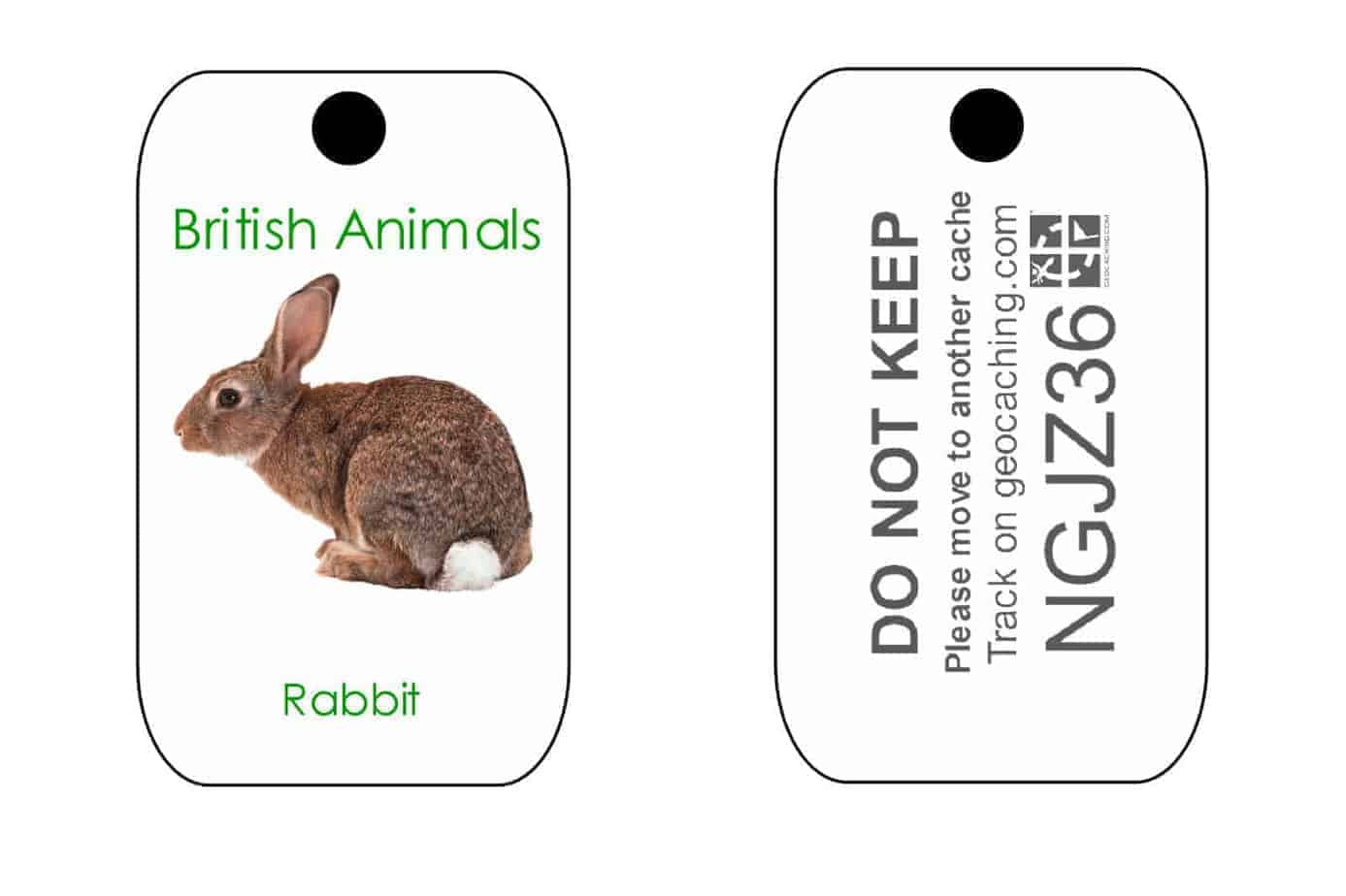 British Animals Trackable Tag for Geocaching series of Tags (like a Travel Bug) - Image 3