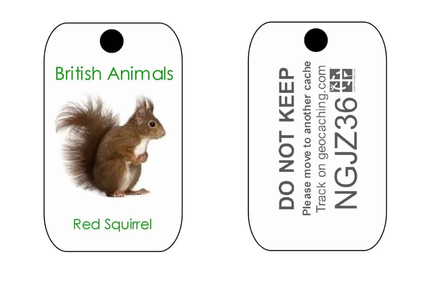 British Animals Trackable Tag for Geocaching series of Tags (like a Travel Bug) - Image 4