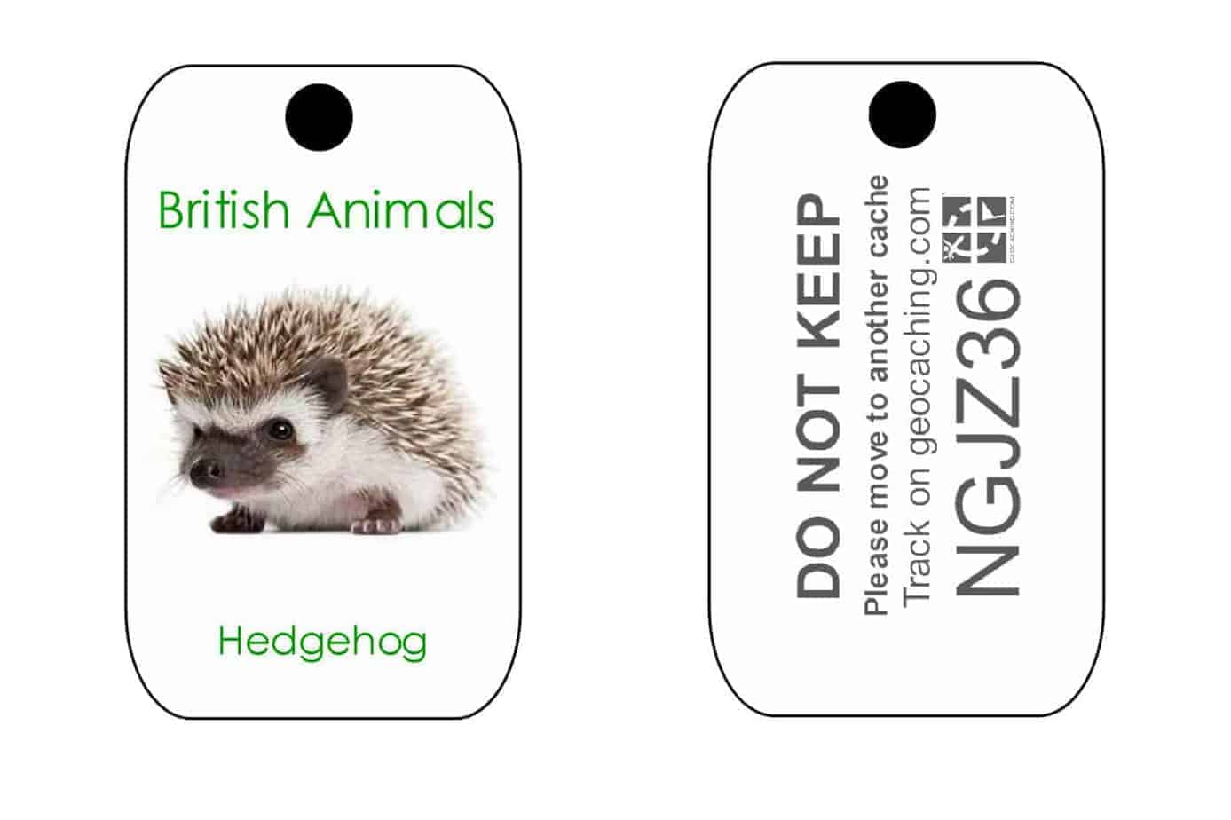 like a Travel Bug British Animals Trackable Tag for Geocaching series of Tags