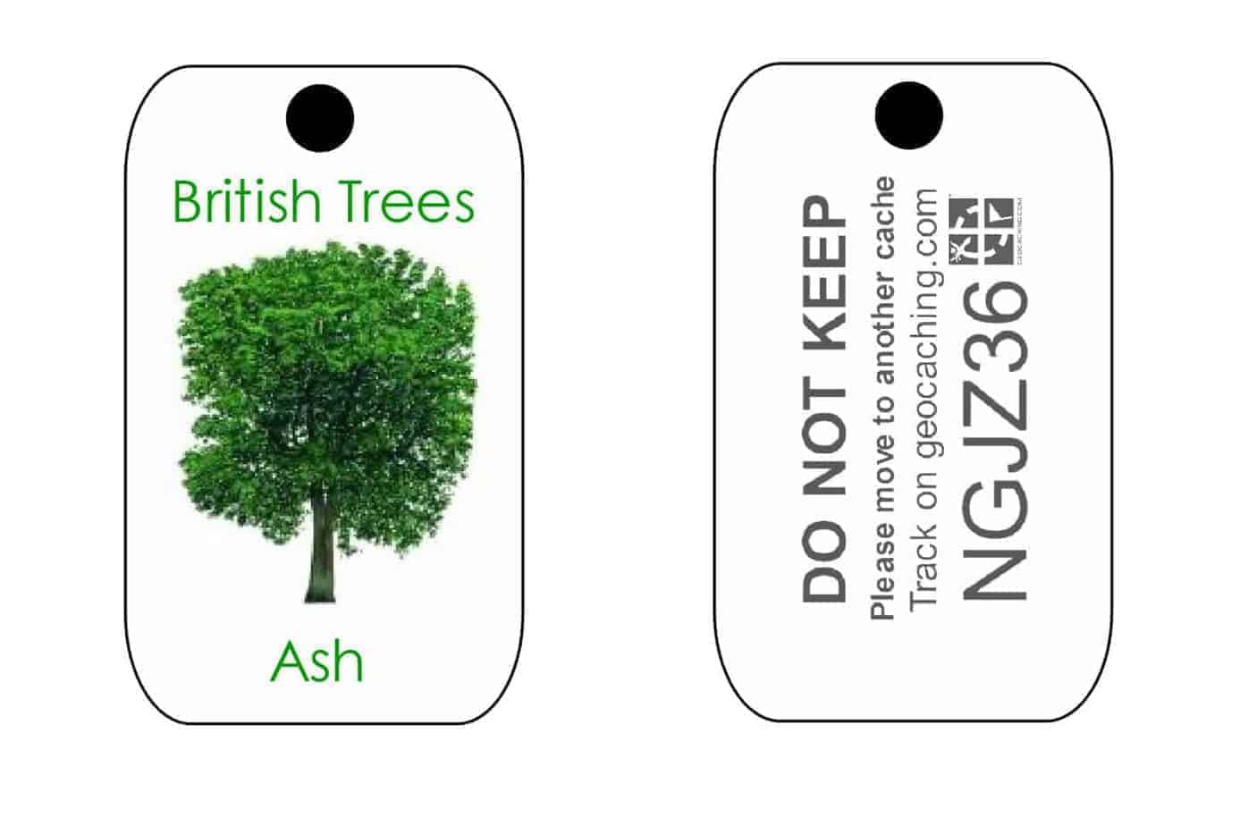 British Trees Trackable Tag for Geocaching series of Tags (like a Travel Bug) - Image 3