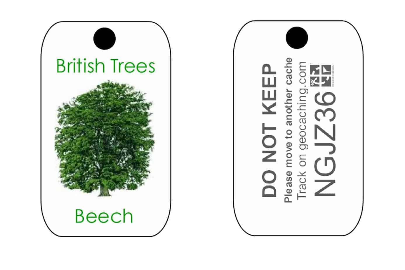 British Trees Trackable Tag for Geocaching series of Tags (like a Travel Bug) - Image 4
