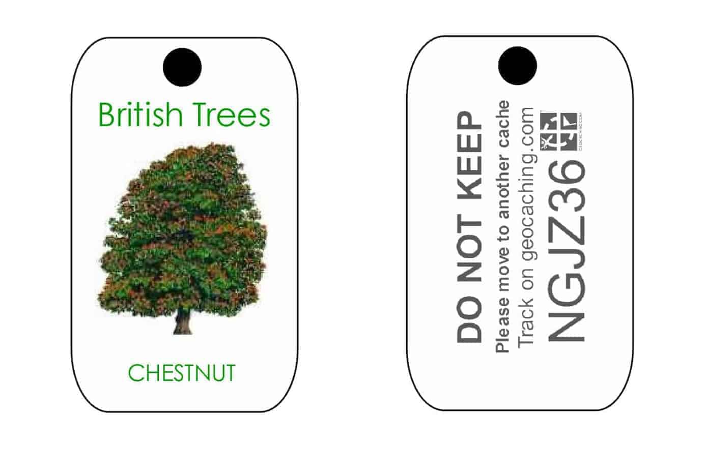 British Trees Trackable Tag for Geocaching series of Tags (like a Travel Bug) - Image 6