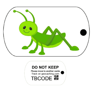 Grasshopper Tag (Travel Bug) For Geocaching - Trackable Tag - Unactivated