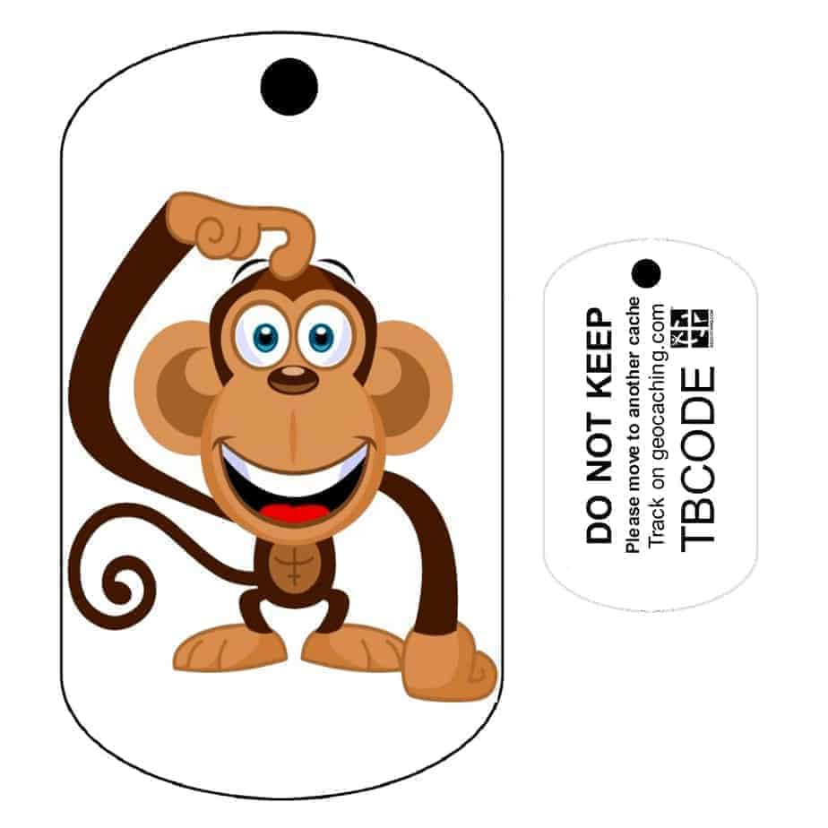 Monkey Trackable Travel Bug for Geocaching Unactivated Free Shipping 