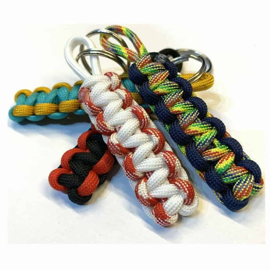 Random Colour 550 Paracord Keyring 100 Nylon 550 Lbs Bag Back Pack Or 