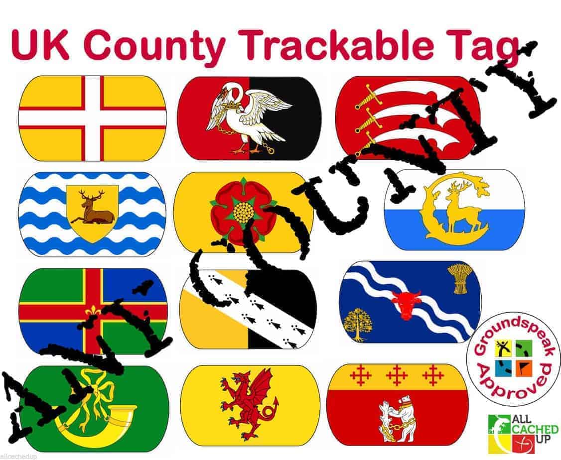 Kent County Flag Tag Travel Bug Geocoin Trackable For Geocaching 