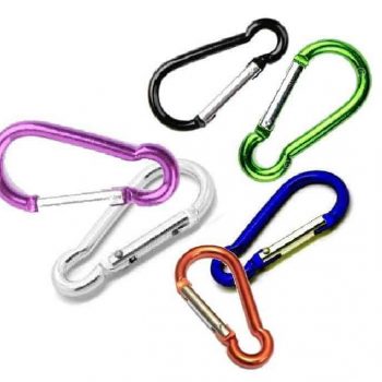 Mini Carabiner Spring Clip Key Ring  Red 4.5cm Camping FAST FREE UK POSTAGE 