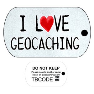 I Love Geocaching Travel Tag I Love Geocaching Travel Bug Tag