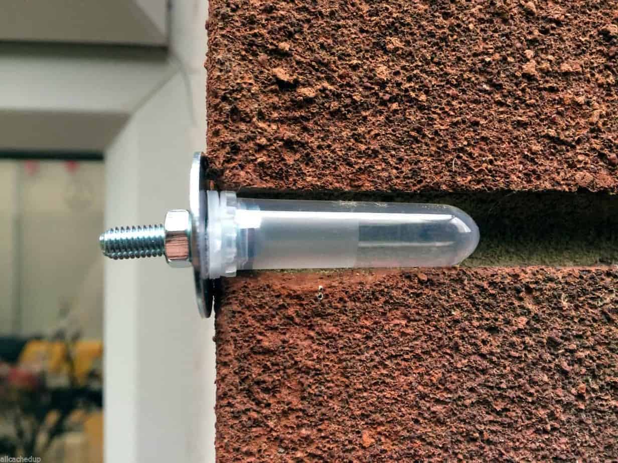 Sneaky Boulon geocache Nano tube conteneur-connecté et prêt à se cacher-Rouille Preuve 