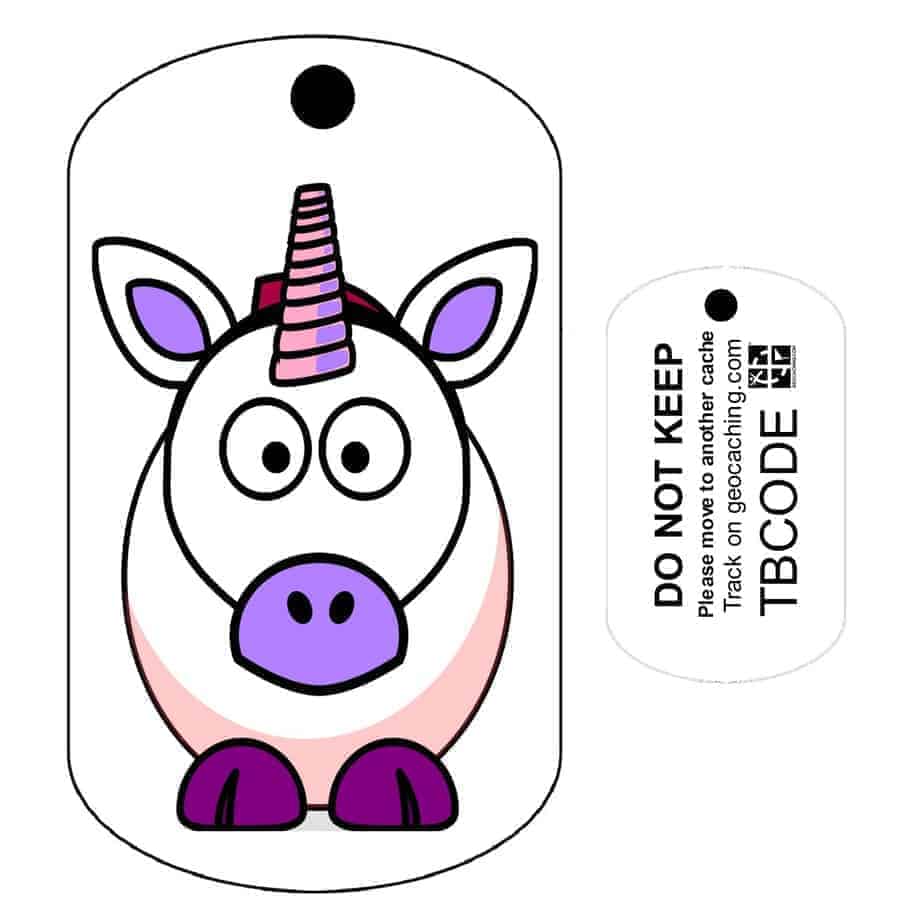 Unicorn Travel Tag (Travel Bug) For Geocaching - Trackable Tag - Unactivated - Image 3
