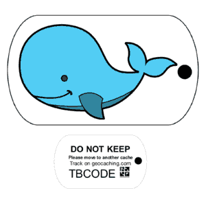 Whale (Travel Bug) For Geocaching - Trackable Tag - Unactivated