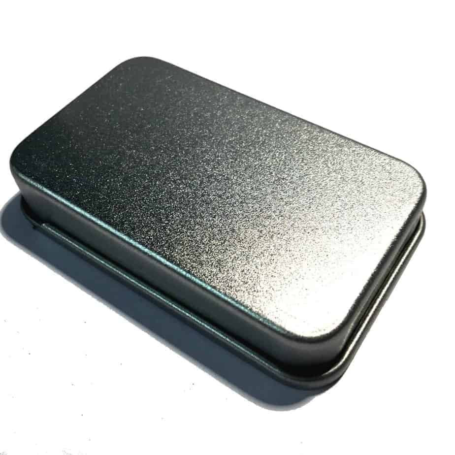 Slide Top Tin Key Safe Géocache Conteneur prêt à masquer magnétique option Slimline 