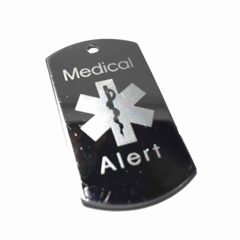 Stainless Steel Medical Alert Tag for ANY Medical Condition choose Size & Shape - Image 3
